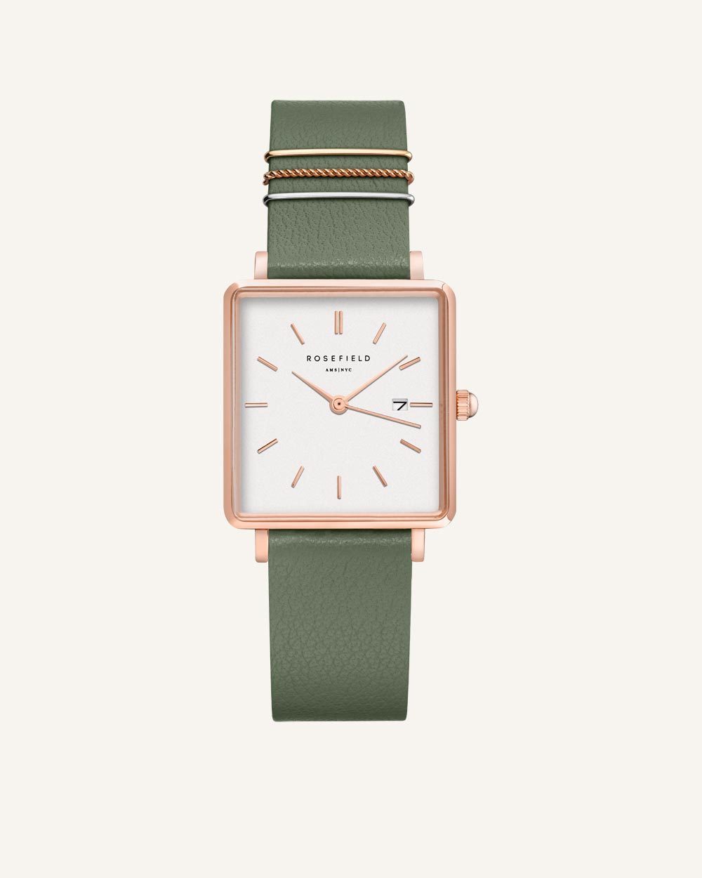 Bracelet Vert Olive Or Rose leftcolumn