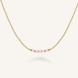Collier de 5 pierres rose leftcolumn