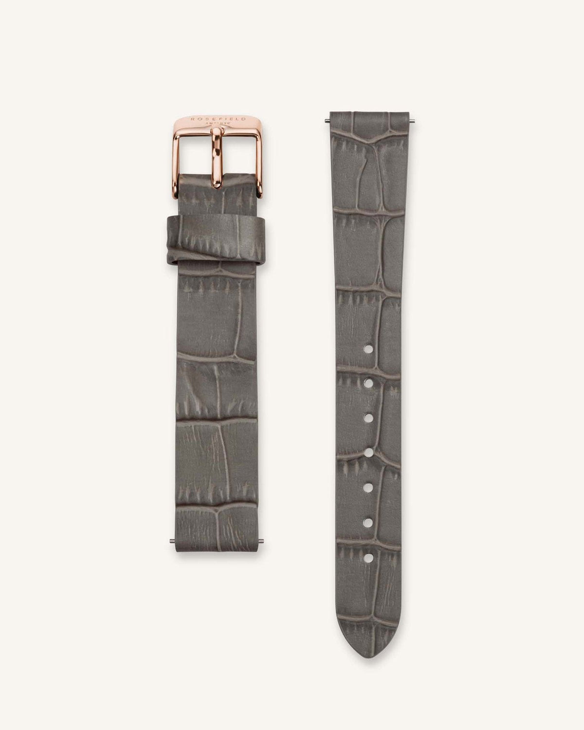 Bracelet Croco Gris Rose Doré leftcolumn