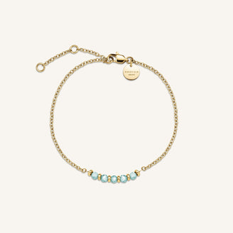 Bracelet de 5 pierres bleues leftcolumn