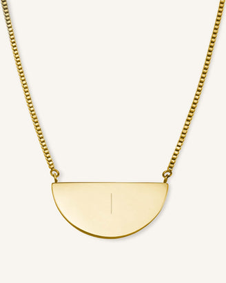 Collier Demi-Lune Avec Initiale JRINMR-J110,leftcolumn