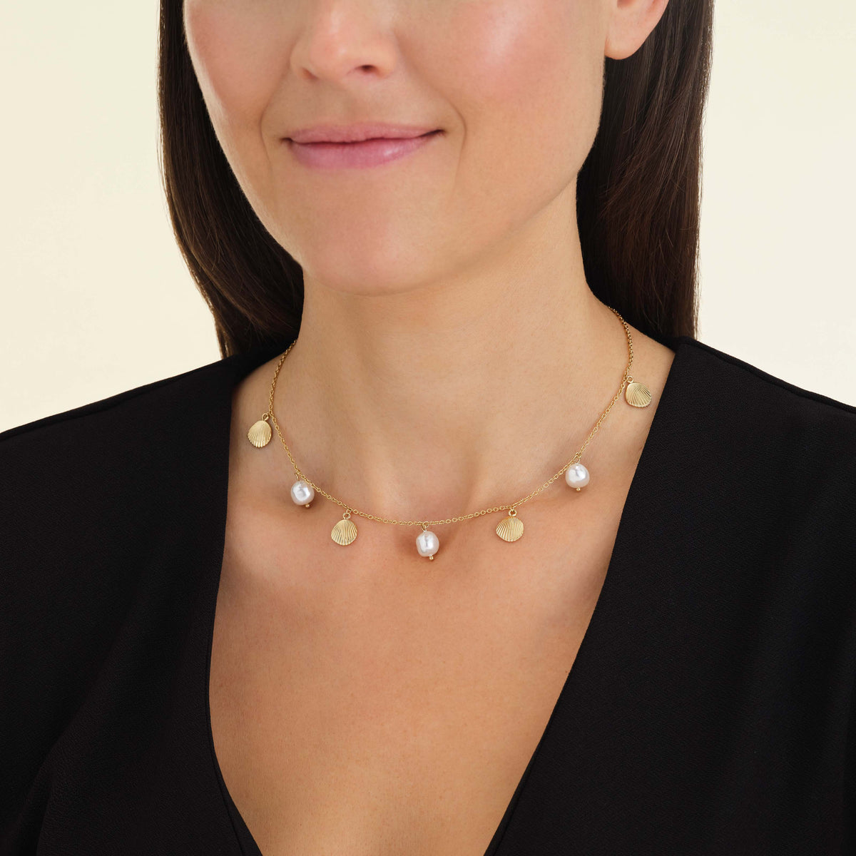 Collier multi coquillages & perles JMSPNS-J162,leftcolumn