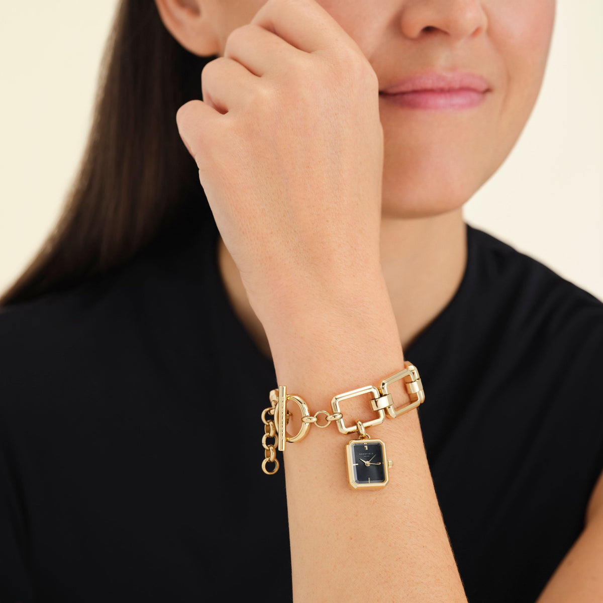 Octagon Chain Or Noir- Avec gravure SBGSG-O66_Engrave,leftcolumn