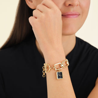 Octagon Chain Or Noir- Avec gravure SBGSG-O66_Engrave,leftcolumn