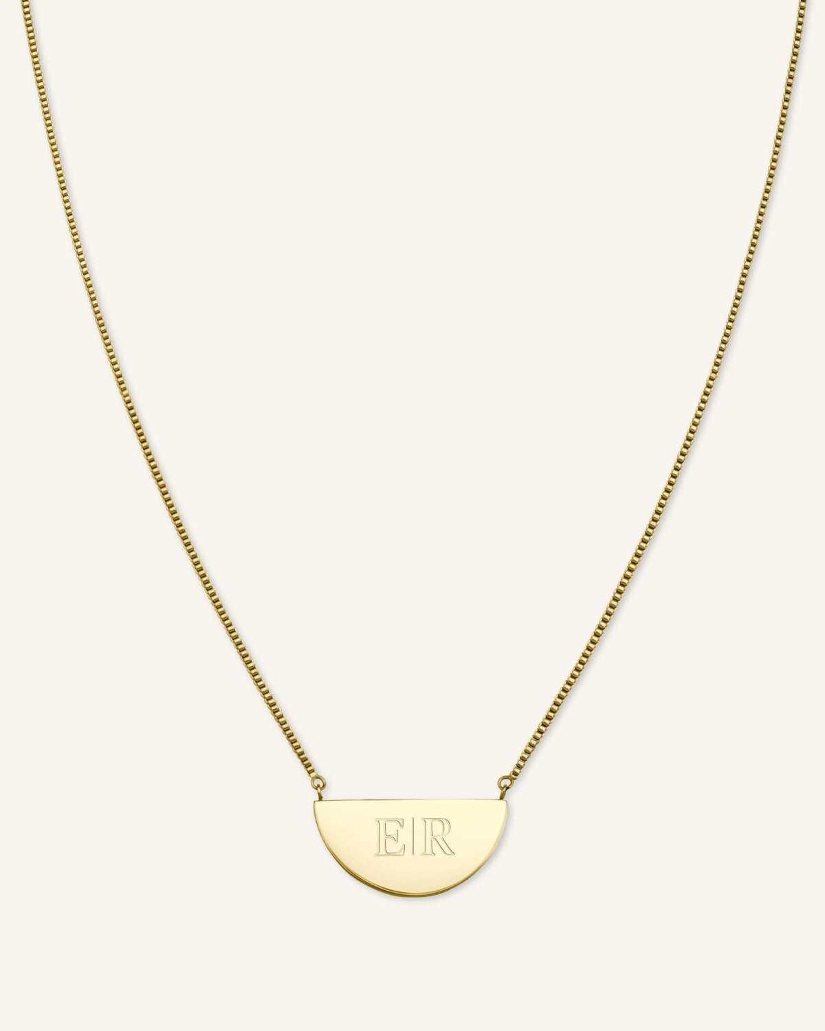 Collier Demi-Lune Avec Initiale JRINMR-J110,leftcolumn