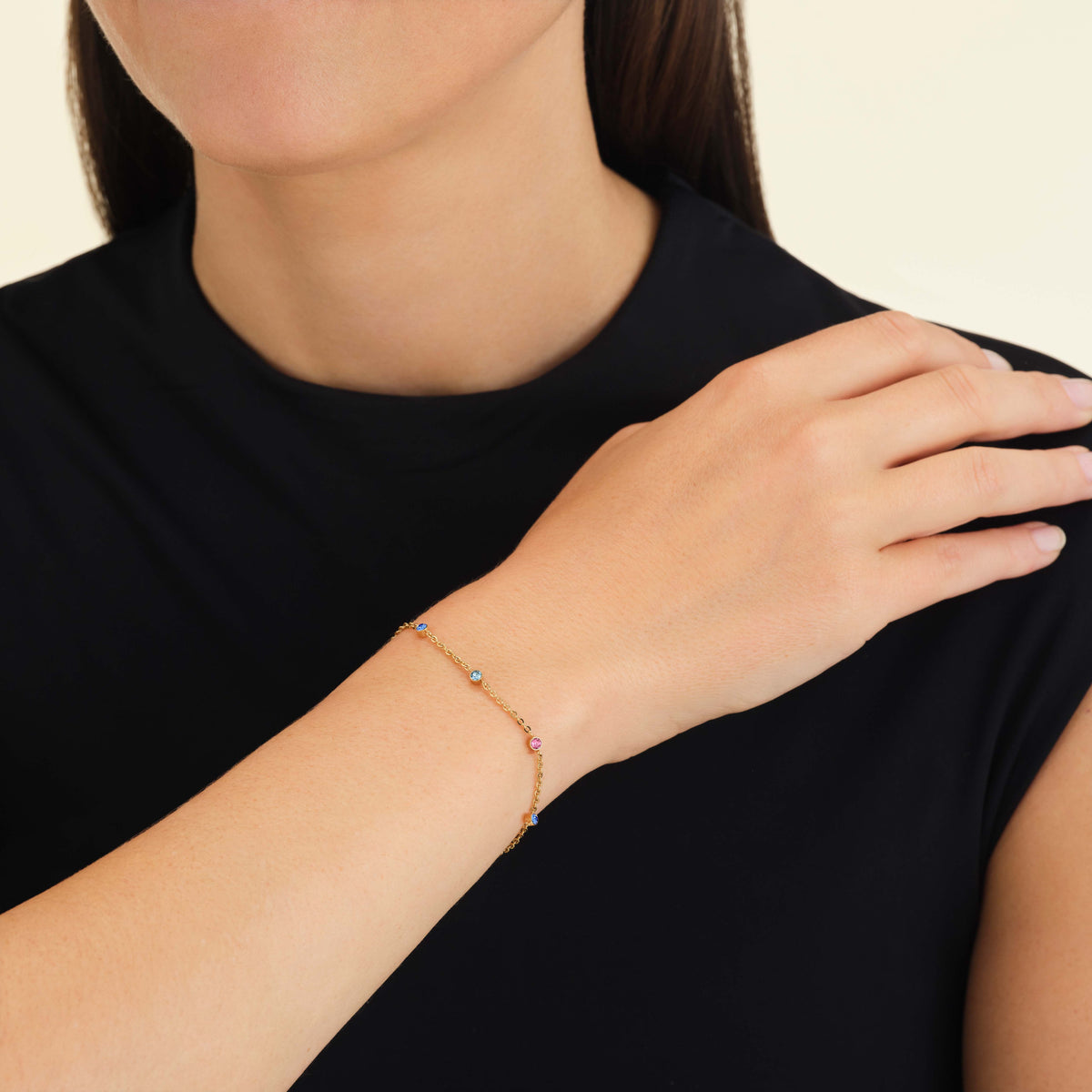 Bracelet 5 Charms B-Gold-5,leftcolumn