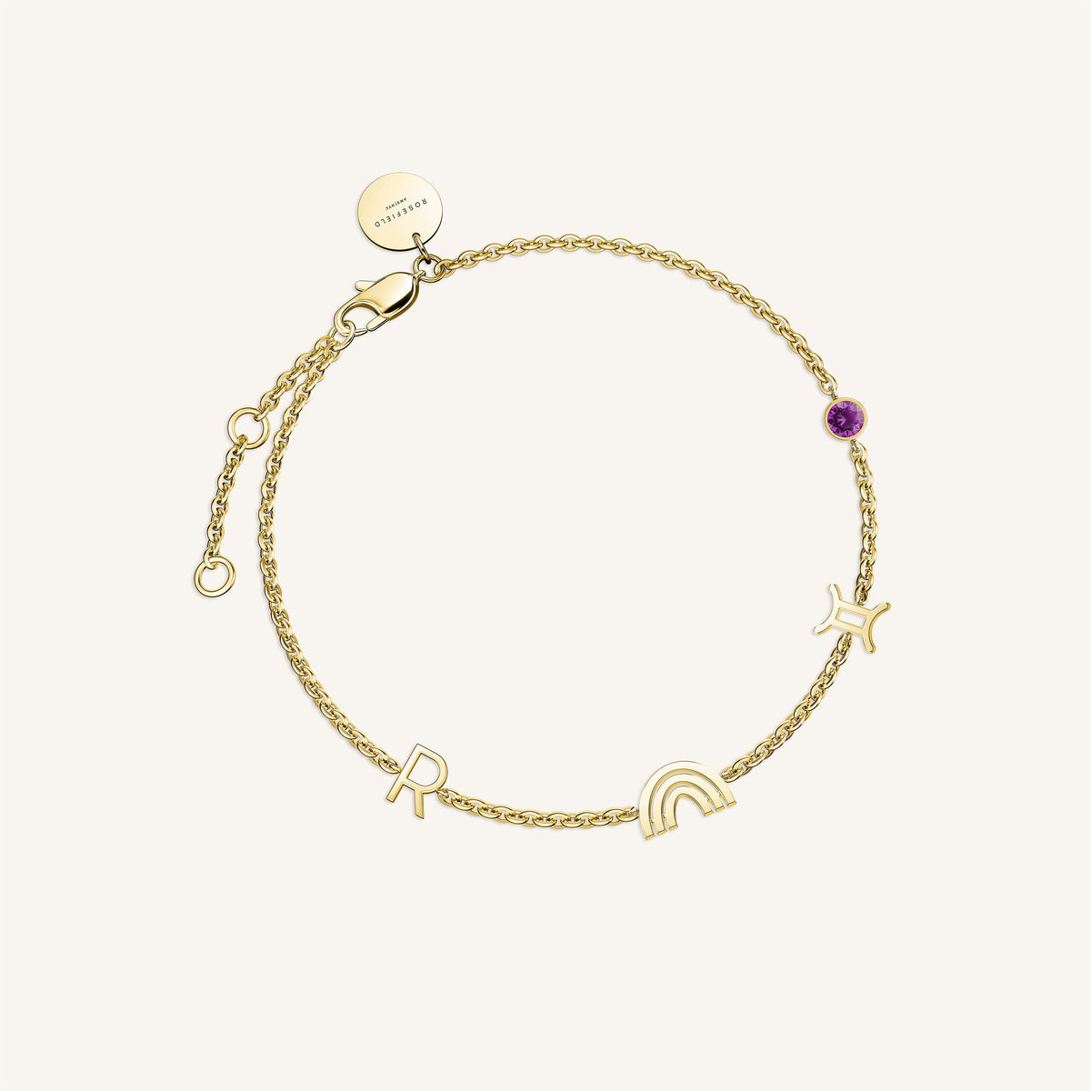 Bracelet 4 Charms B-RoseGold-4,leftcolumn