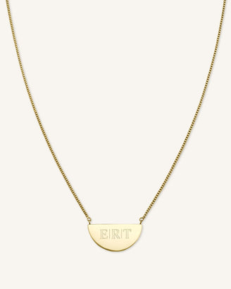 Collier Demi-Lune Avec Initiale JRINMG-J109,leftcolumn,