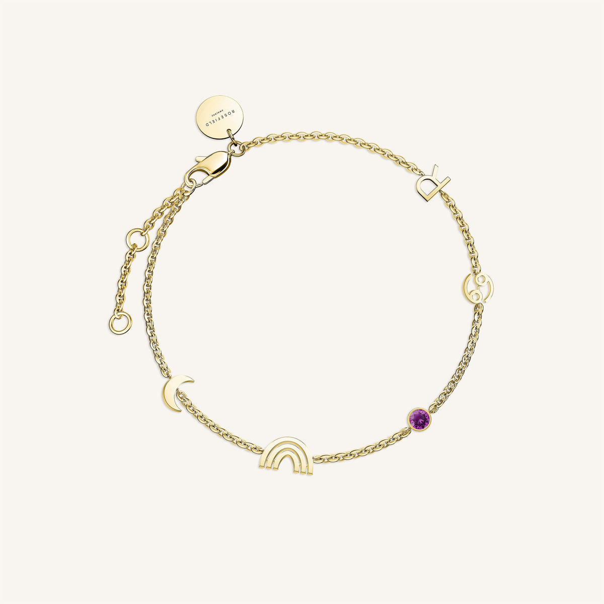 Bracelet 5 Charms B-Gold-5,leftcolumn