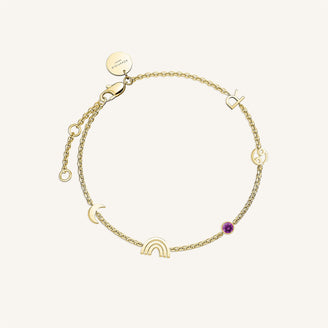 Bracelet 5 Charms B-Gold-5,leftcolumn