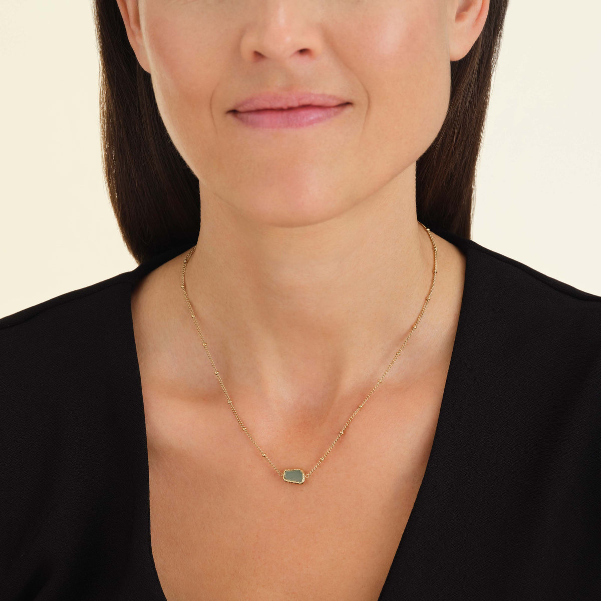 Collier Pierre Précieuse Forme Organique JNOGG-J658,leftcolumn,