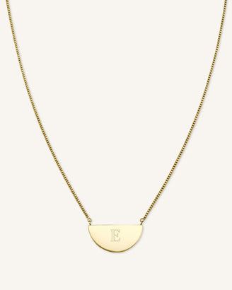 Collier Demi-Lune Avec Initiale JRINMG-J109,leftcolumn,