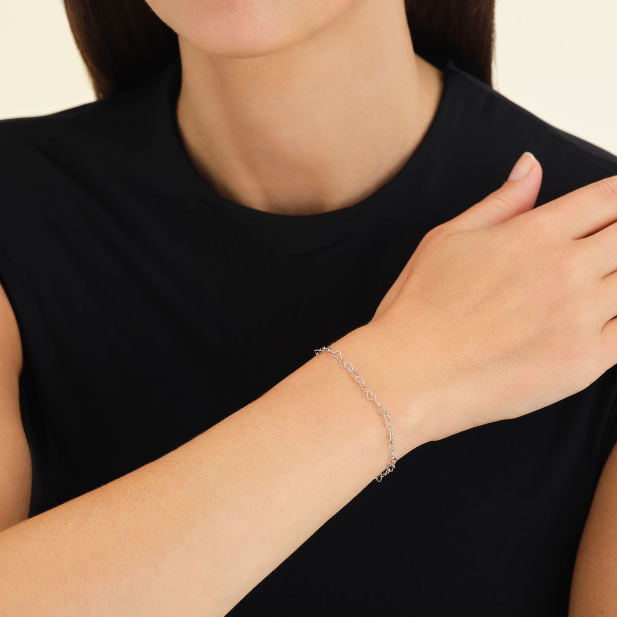 Bracelet Chaîne Cœurs JBHCG-J682,leftcolumn,