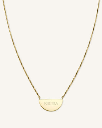 Collier Demi-Lune Avec Initiale JRINMS-J108,leftcolumn