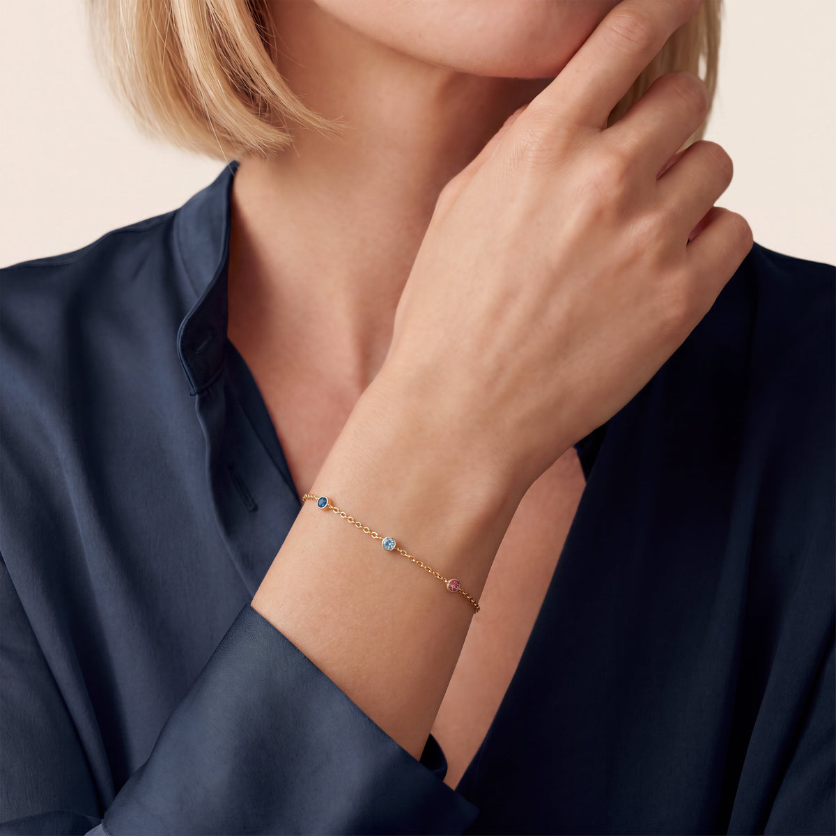 Bracelet 4 Pierres B-Gold-4,leftcolumn
