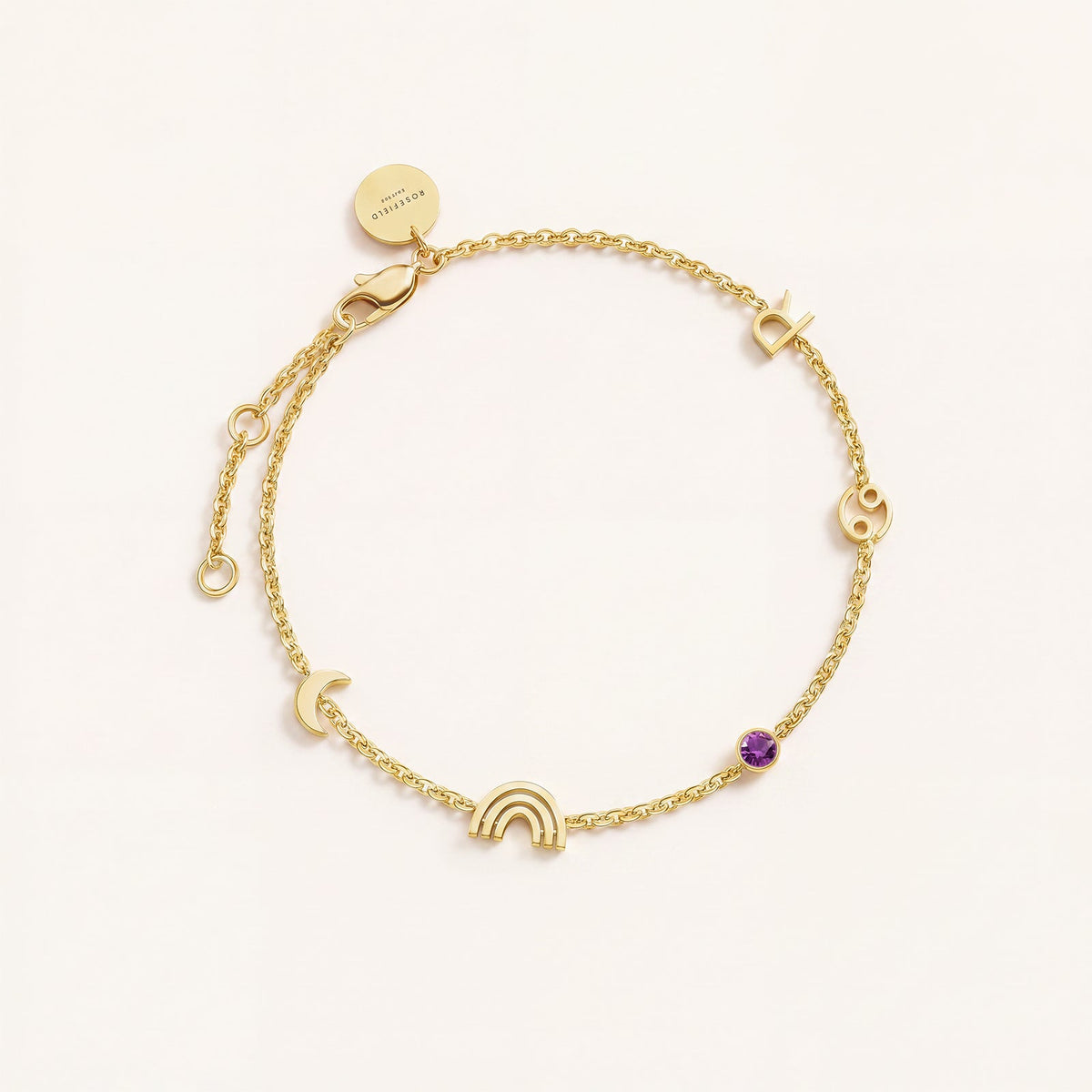 Bracelet 5 Charms B-Gold-5,leftcolumn