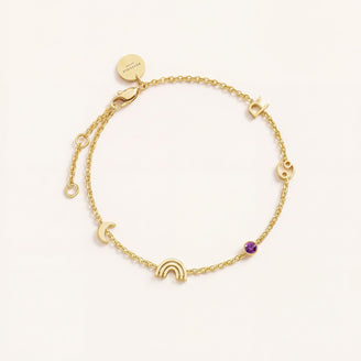 Bracelet 5 Charms B-Gold-5,leftcolumn