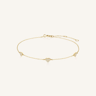 Bracelet Triple Heart Pave leftcolumn,