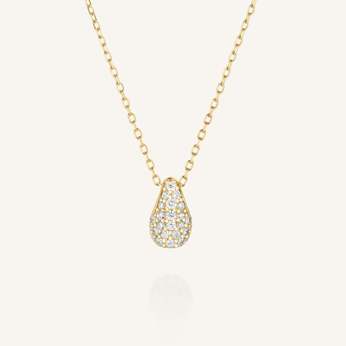 Collier Teardrop Pave leftcolumn,