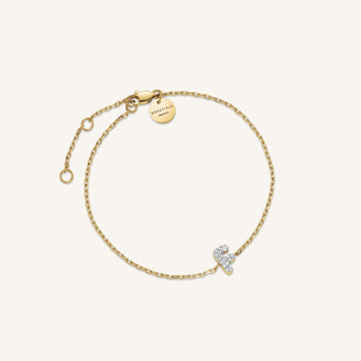 Bracelet lettre F avec cristaux leftcolumn