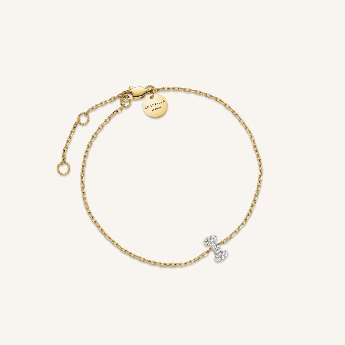 Bracelet lettre I avec cristaux leftcolumn
