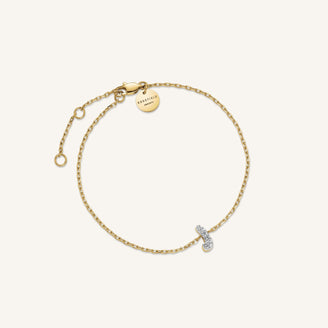 Bracelet lettre J avec cristaux leftcolumn