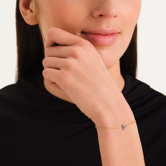 Bracelet lettre S avec cristaux leftcolumn