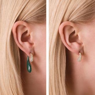 Boucles d'Oreilles Émail et Pavé leftcolumn