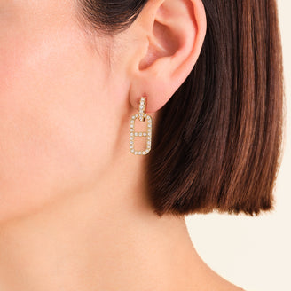 Boucles d’oreilles octogonales en cristal leftcolumn,