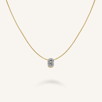 Collier lettre B avec cristaux leftcolumn