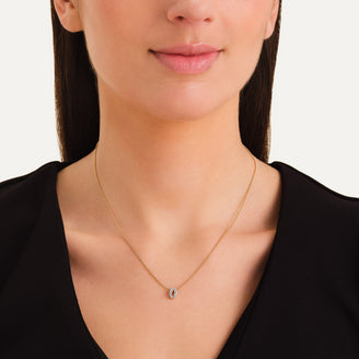 Collier lettre O avec cristaux leftcolumn