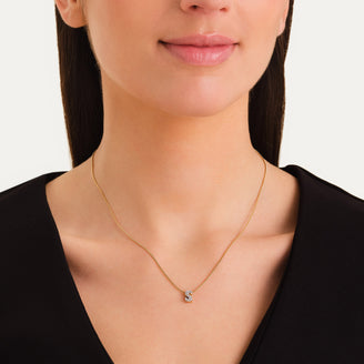 Collier lettre S avec cristaux leftcolumn