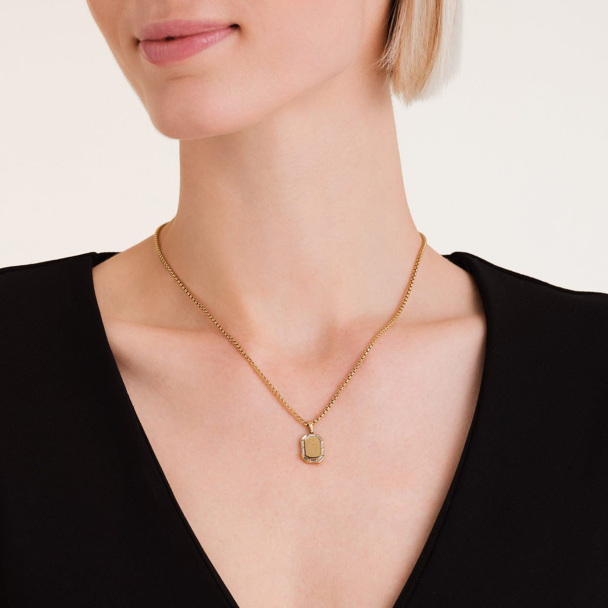 Collier Octogone Et Baguette JNOBG-J1147,leftcolumn