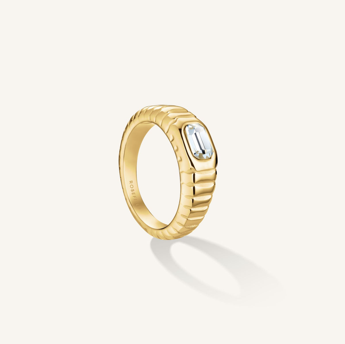 Bague Striée Octogone leftcolumn