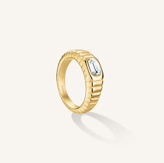 Bague Striée Octogone leftcolumn