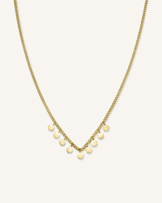 Necklace Multi Micro Coins leftcolumn,JTNMG-J444
